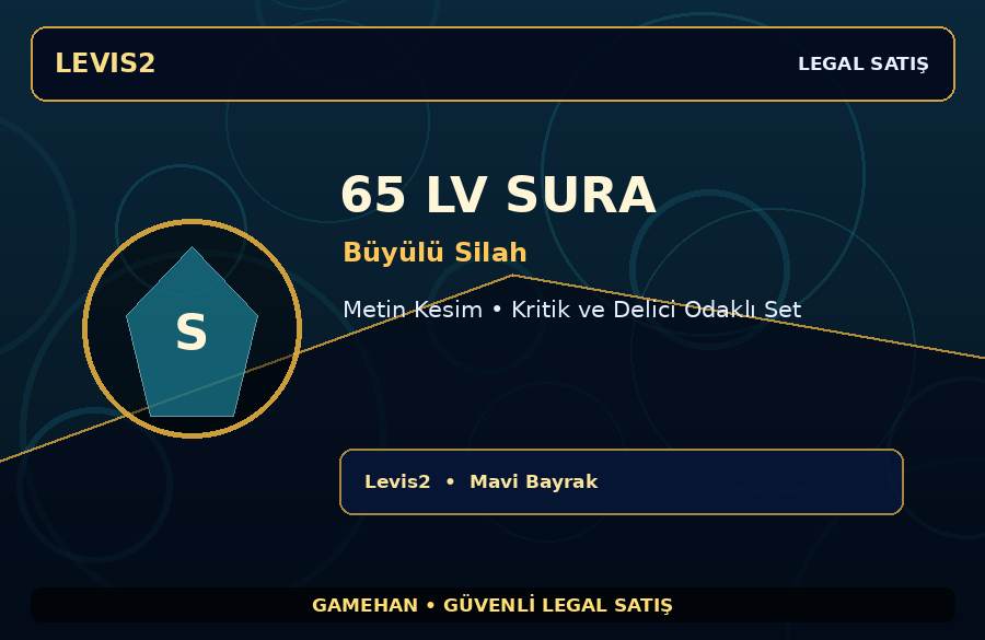 65 Seviye Sura | Büyülü Silah | Metin Kesim | Levis2 | Ekipmanlı