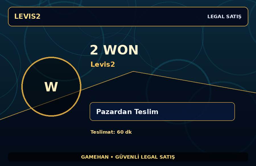 Levis2 2 Won | Pazardan Teslim | Hızlı İşlem