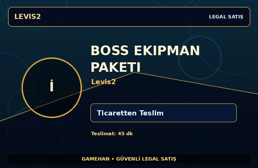 Levis2 Boss Ekipman Paketi Paketi | Satıcı Teslimatı