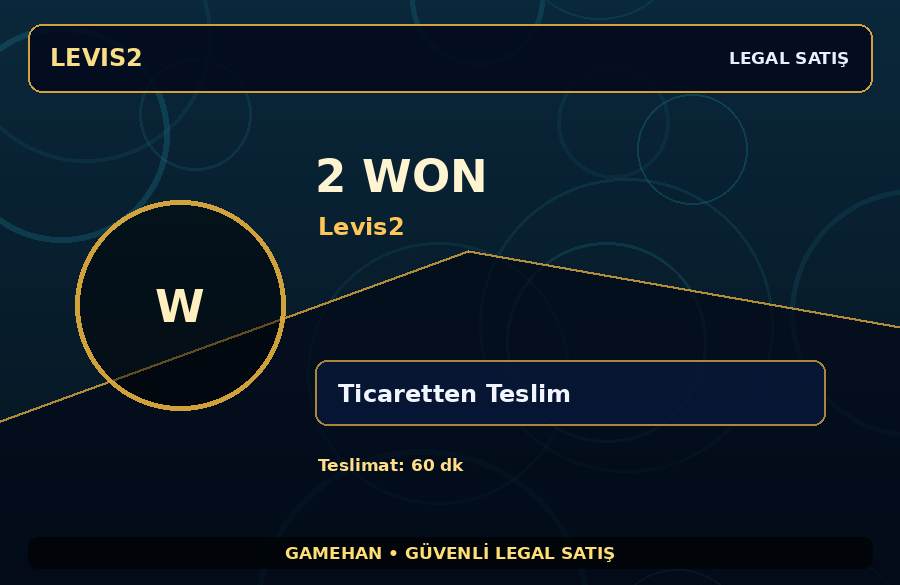 Levis2 2 Won | Güvenli Teslimat | Güvenli İşlem