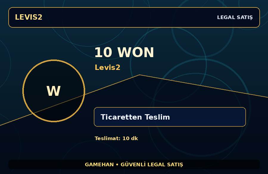 Levis2 10 Won | Güvenli Teslimat | Satıcı Teslimatı