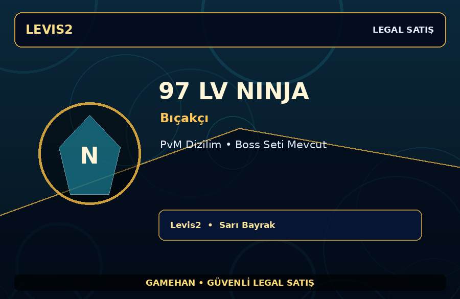 Levis2 97 Lv Bıçakçı Ninja | PvM Dizilim | Gelişime Açık
