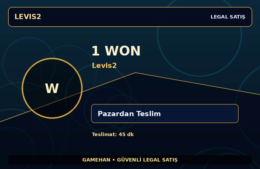 Levis2 1 Won | Güvenli Teslimat | Kısa Sürede Teslim