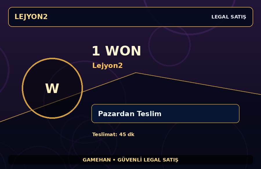 Lejyon2 1 Won | Pazardan Teslim | Stoklu