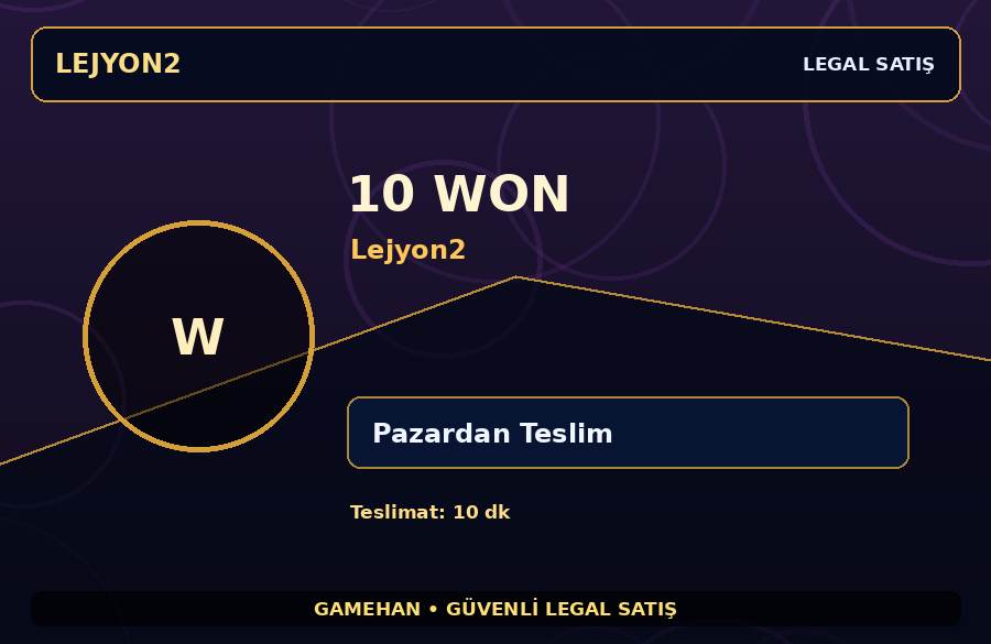 Lejyon2 10 Won Paketi | Güvenli İşlem