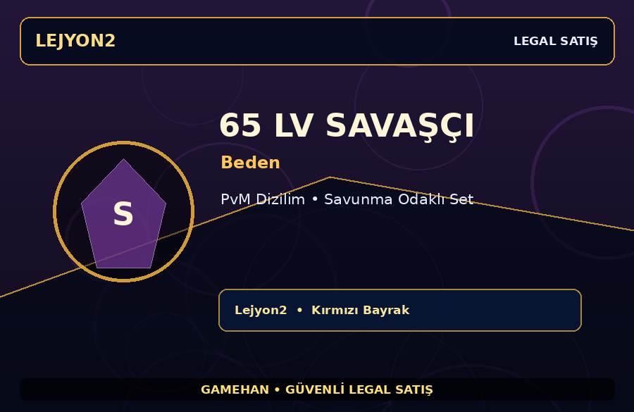 65 Lv Beden Savaşçı | PvM Dizilim | Lejyon2 | Hazır Dizilim