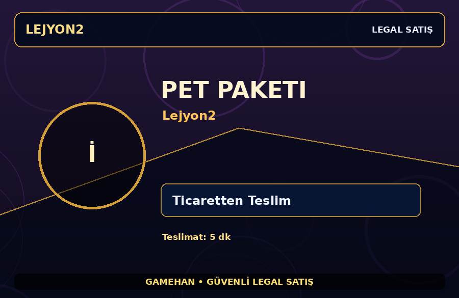 Lejyon2 Pet Paketi Paketi | Satıcı Teslimatı