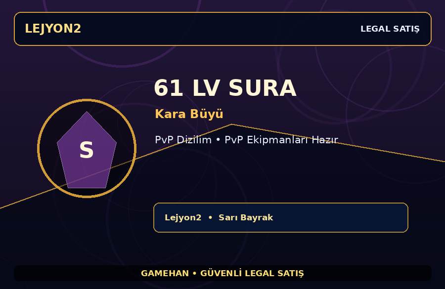 61 Seviye Sura | Kara Büyü | PvP Dizilim | Lejyon2 | Hazır Dizilim