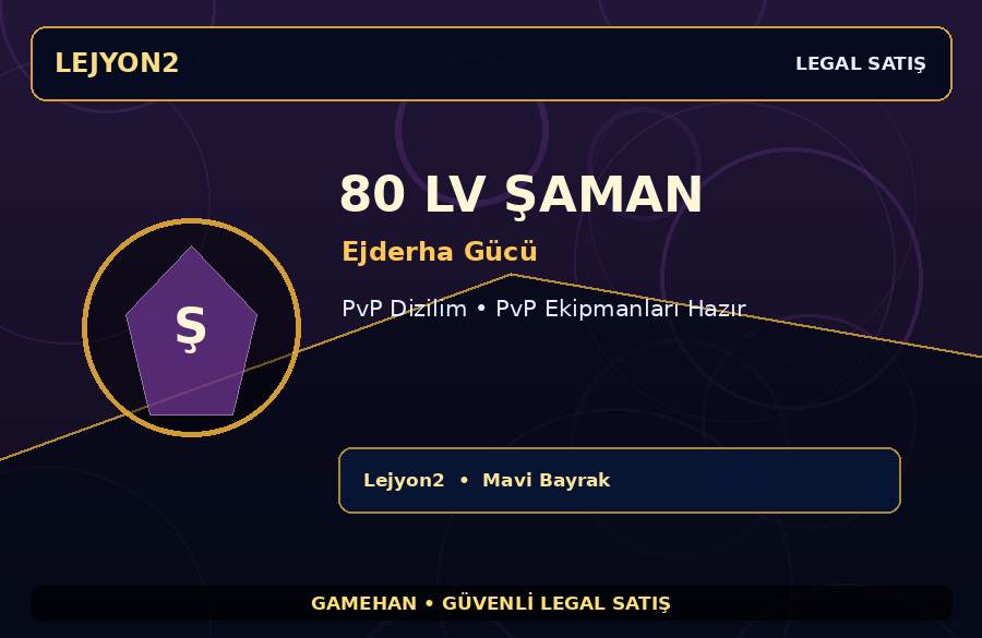 PvP Dizilim 80 Lv Ejderha Gücü Şaman | Lejyon2 | Gelişime Açık