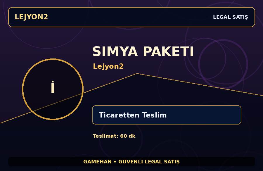Lejyon2 Simya Paketi | Ticaretten Teslim | Kısa Sürede Teslim