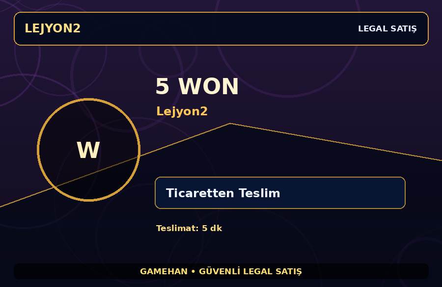 Lejyon2 5 Won Paketi | Kısa Sürede Teslim