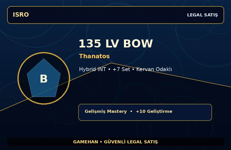 Kervan Odaklı 135 Lv Bow | Thanatos | Hybrid INT | 250M Gold Kapasiteli