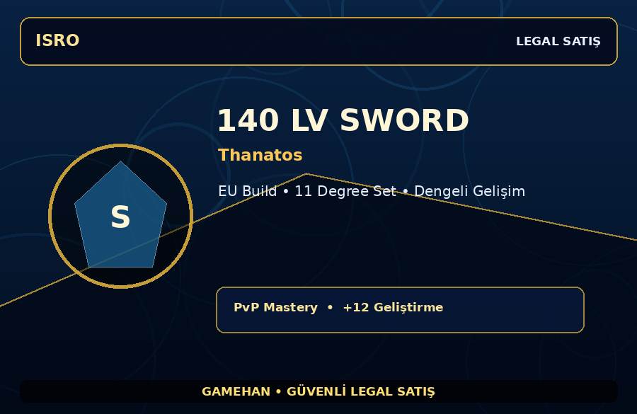 140 Lv Sword Hesabı | Thanatos | Dengeli Gelişim | 1000M Gold Kapasiteli