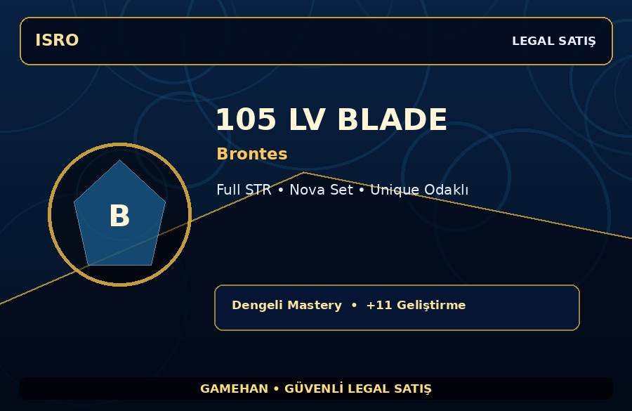 Brontes Blade | Nova Set | 105 Level | 250M Gold Kapasiteli