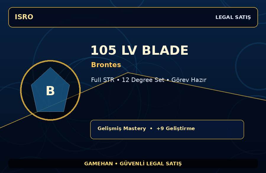 Görev Hazır 105 Lv Blade | Brontes | Full STR | 100M Gold Kapasiteli
