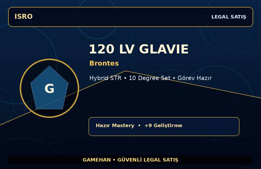 Brontes 120 Lv Glavie | Hazır Mastery | 10 Degree Set | 1000M Gold Kapasiteli