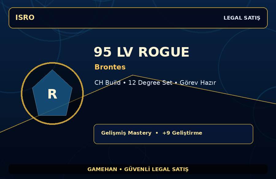 Görev Hazır 95 Lv Rogue | Brontes | CH Build | 1000M Gold Kapasiteli