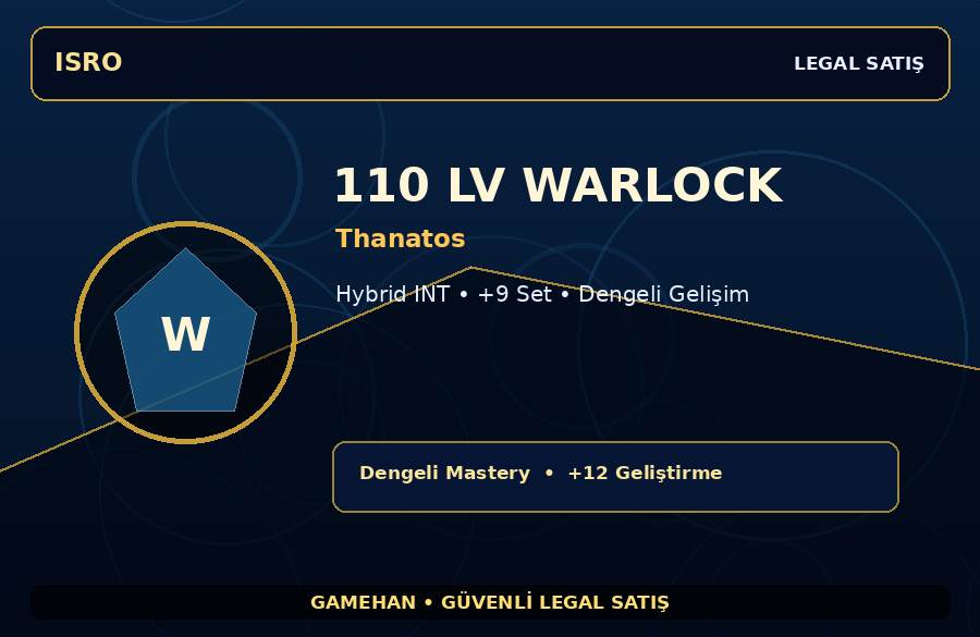 Thanatos Warlock | +9 Set | 110 Level | 1000M Gold Kapasiteli