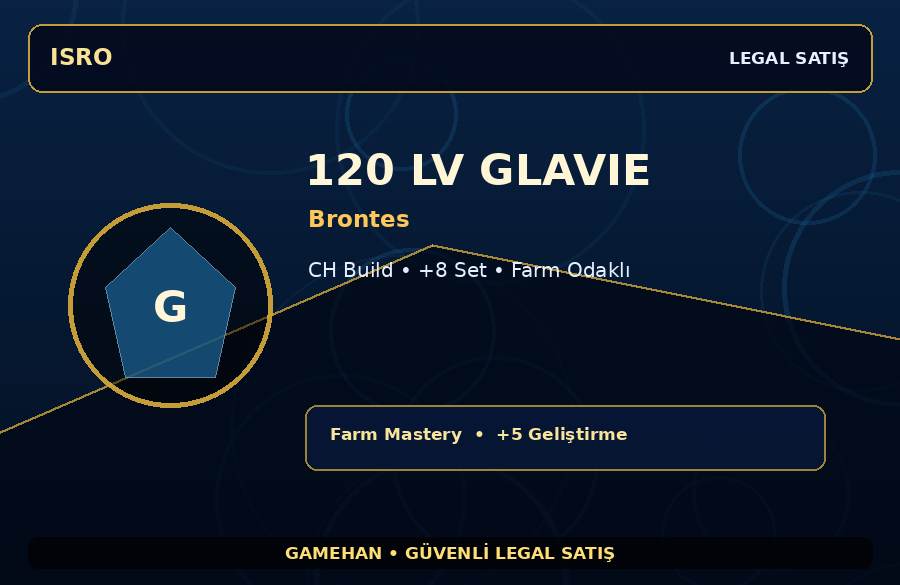 Brontes 120 Lv Glavie | CH Build | +5 Set | 100M Gold Kapasiteli