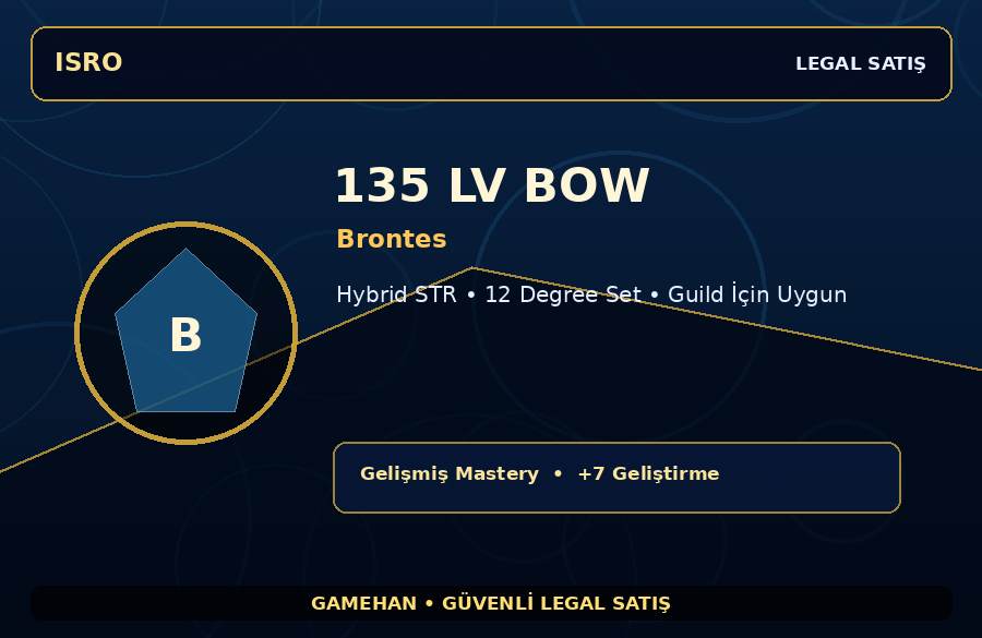 Guild İçin Uygun 135 Lv Bow | Brontes | Hybrid STR | 2000M Gold Kapasiteli