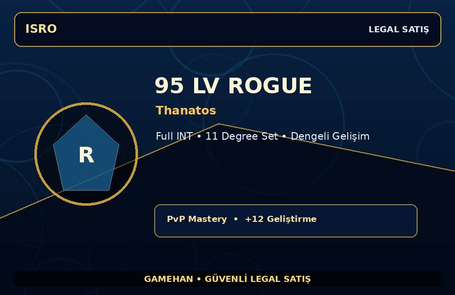 95 Lv Rogue Hesabı | Thanatos | Dengeli Gelişim | 100M Gold Kapasiteli