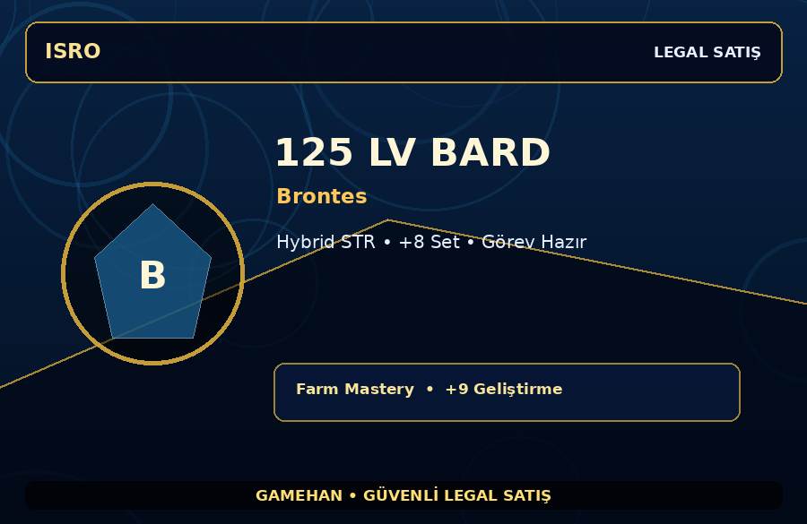 Brontes 125 Lv Bard | Hybrid STR | +9 Set | 1500M Gold Kapasiteli