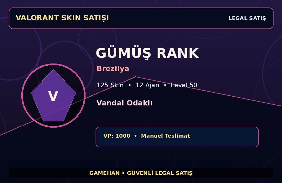 125 Skinli Valorant Hesabı | Gümüş | Brezilya | 12 Ajan