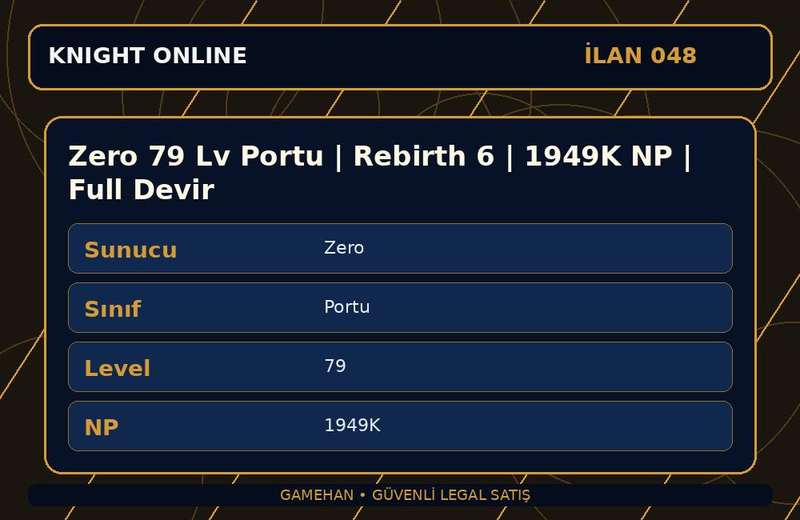 Zero 79 Lv Portu | Rebirth 6 | 1949K NP | Full Devir