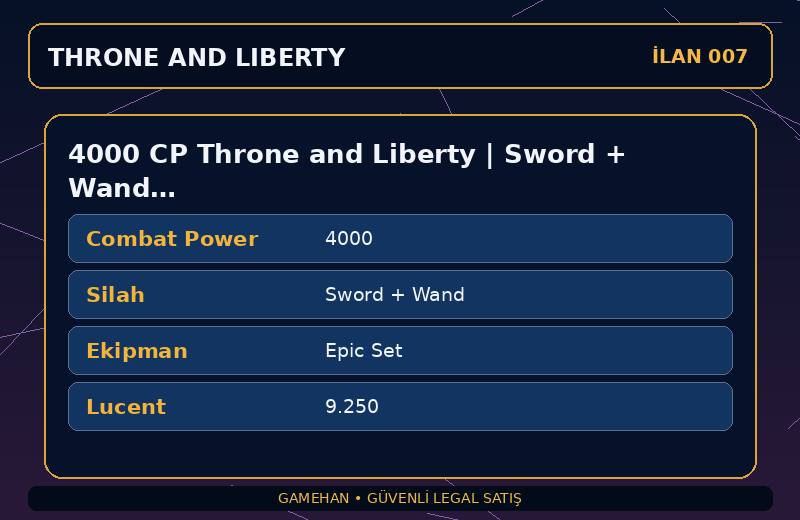 4000 CP Throne and Liberty | Sword + Wand | Epic Set | NA West