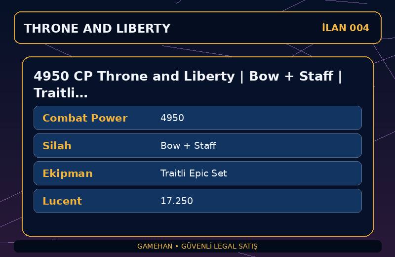 4950 CP Throne and Liberty | Bow + Staff | Traitli Epic Set | EU