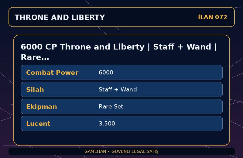 6000 CP Throne and Liberty | Staff + Wand | Rare Set | NA West
