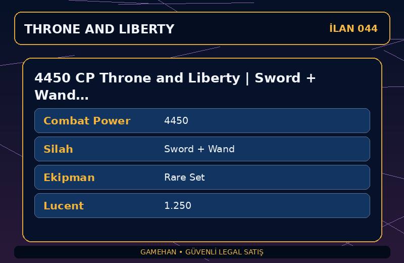 4450 CP Throne and Liberty | Sword + Wand | Rare Set | Asia