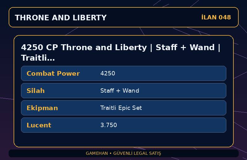 4250 CP Throne and Liberty | Staff + Wand | Traitli Epic Set | EU