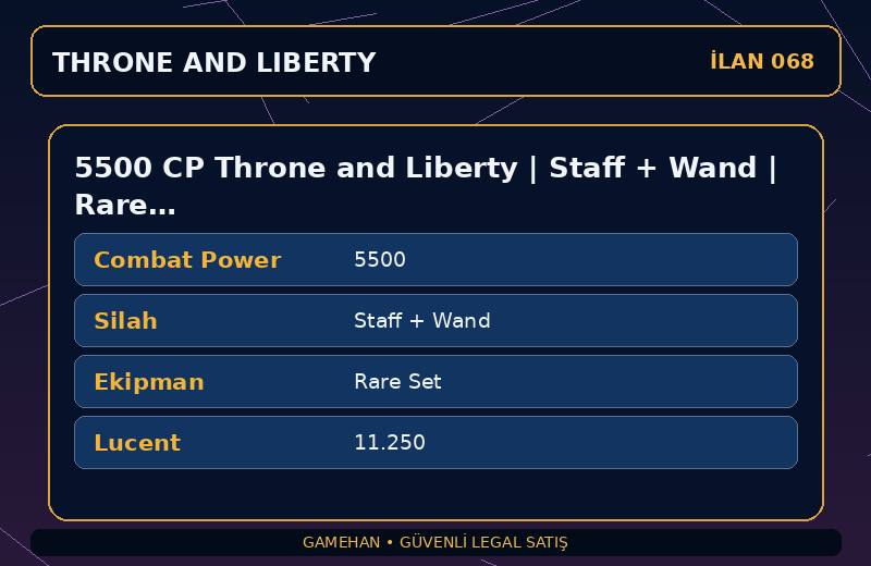 5500 CP Throne and Liberty | Staff + Wand | Rare Set | NA East