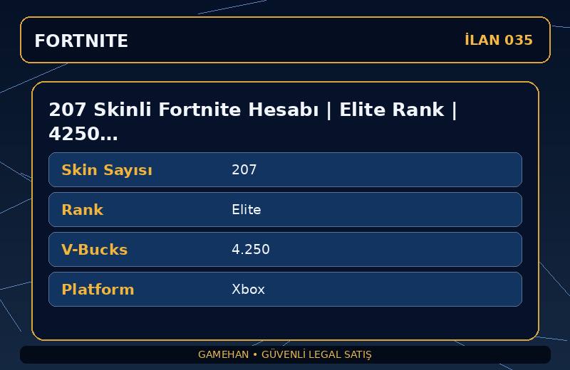 207 Skinli Fortnite Hesabı | Elite Rank | 4250 V-Bucks | Eski Sezon Skinleri