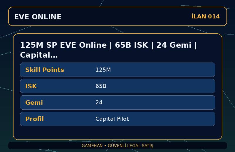 125M SP EVE Online | 65B ISK | 24 Gemi | Capital Pilot
