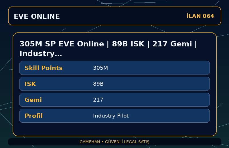 305M SP EVE Online | 89B ISK | 217 Gemi | Industry Pilot