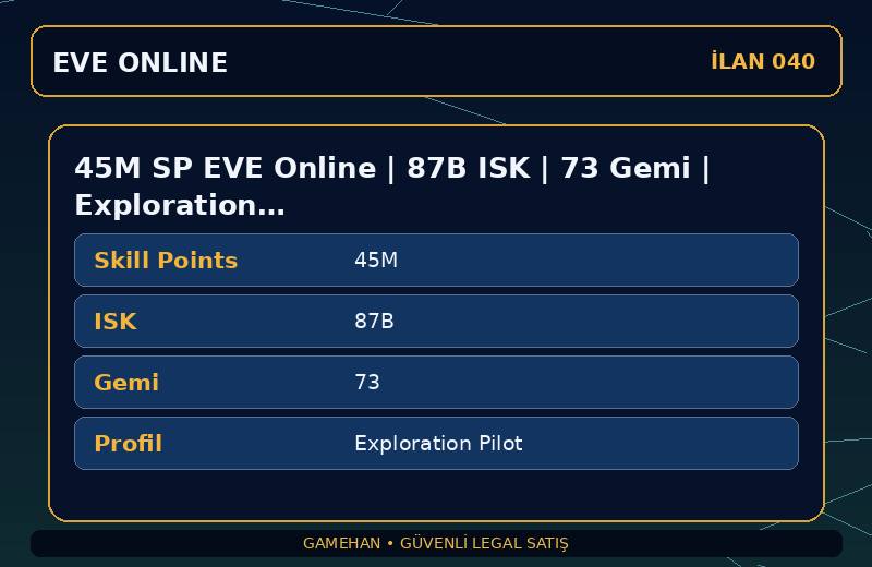 45M SP EVE Online | 87B ISK | 73 Gemi | Exploration Pilot