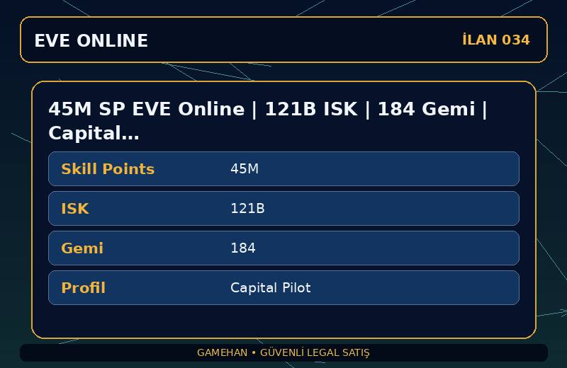 45M SP EVE Online | 121B ISK | 184 Gemi | Capital Pilot