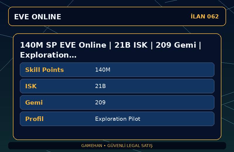 140M SP EVE Online | 21B ISK | 209 Gemi | Exploration Pilot