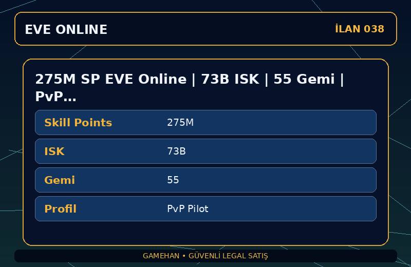 275M SP EVE Online | 73B ISK | 55 Gemi | PvP Pilot