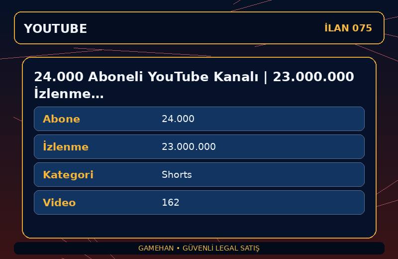 24.000 Aboneli YouTube Kanalı | 23.000.000 İzlenme | Shorts | Para Kazanma Açık