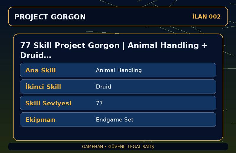 77 Skill Project Gorgon | Animal Handling + Druid | Endgame Set | Tailoring