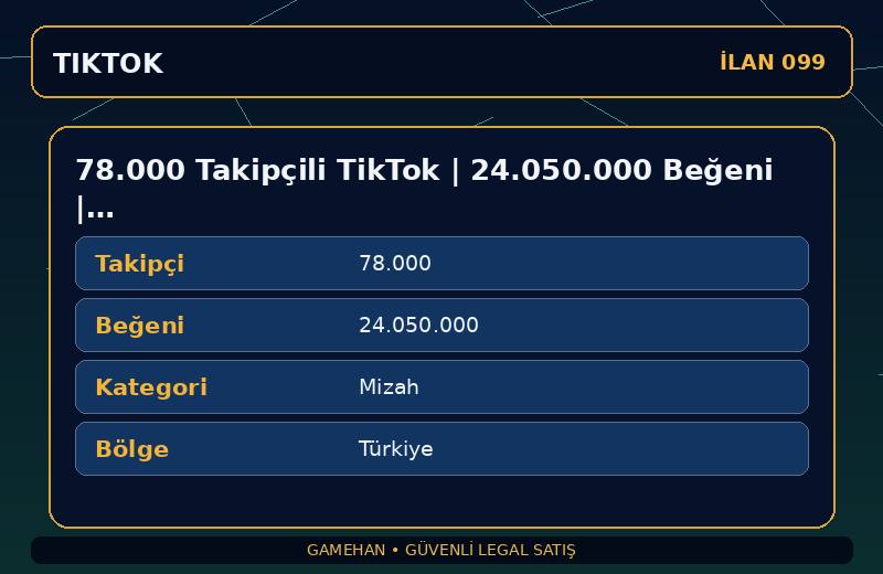 78.000 Takipçili TikTok | 24.050.000 Beğeni | Mizah | Türkiye