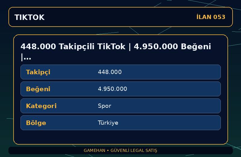 448.000 Takipçili TikTok | 4.950.000 Beğeni | Spor | Türkiye