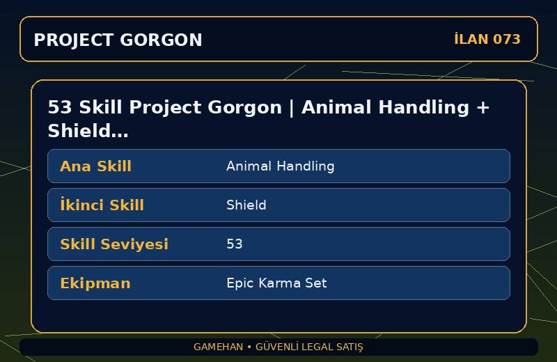 53 Skill Project Gorgon | Animal Handling + Shield | Epic Karma Set | Blacksmithing