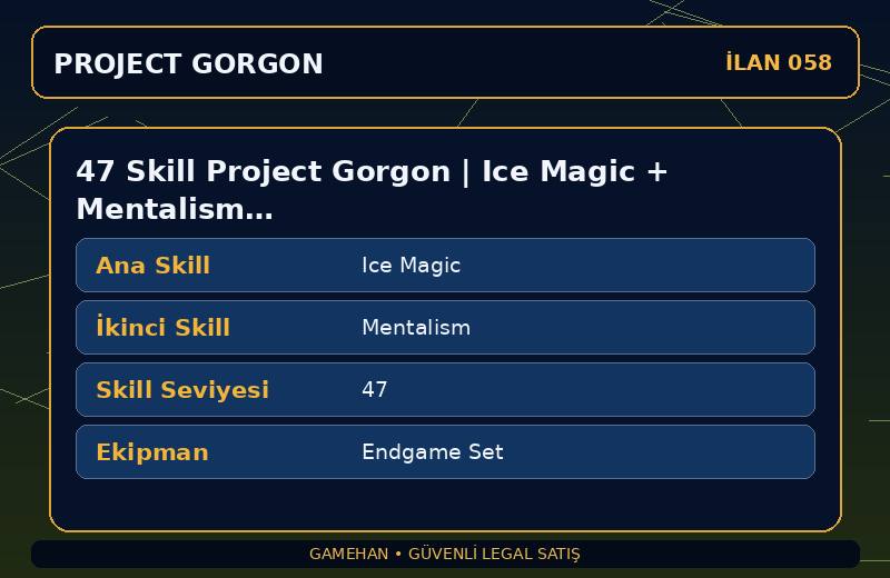 47 Skill Project Gorgon | Ice Magic + Mentalism | Endgame Set | Blacksmithing