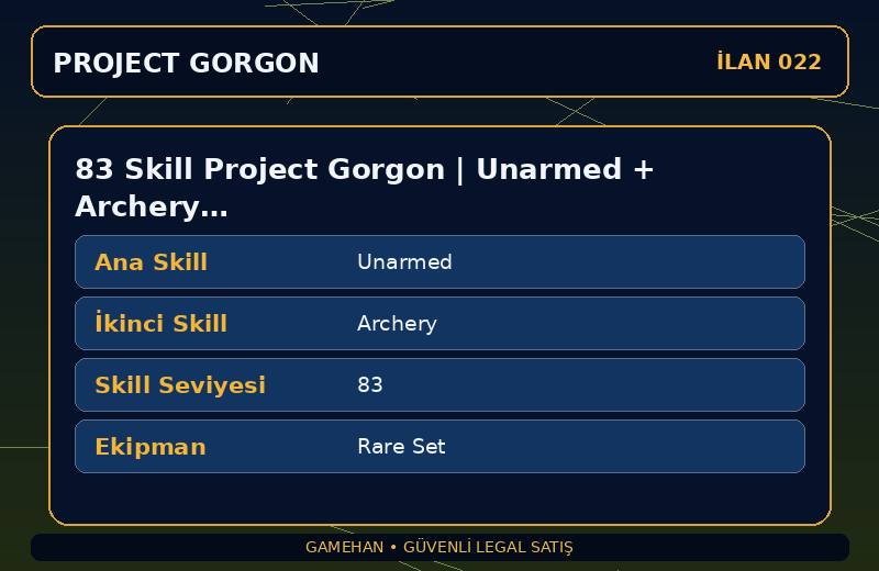 83 Skill Project Gorgon | Unarmed + Archery | Rare Set | Alchemy