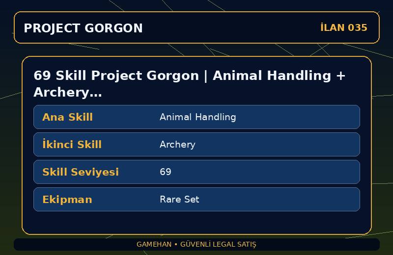 69 Skill Project Gorgon | Animal Handling + Archery | Rare Set | Leatherworking