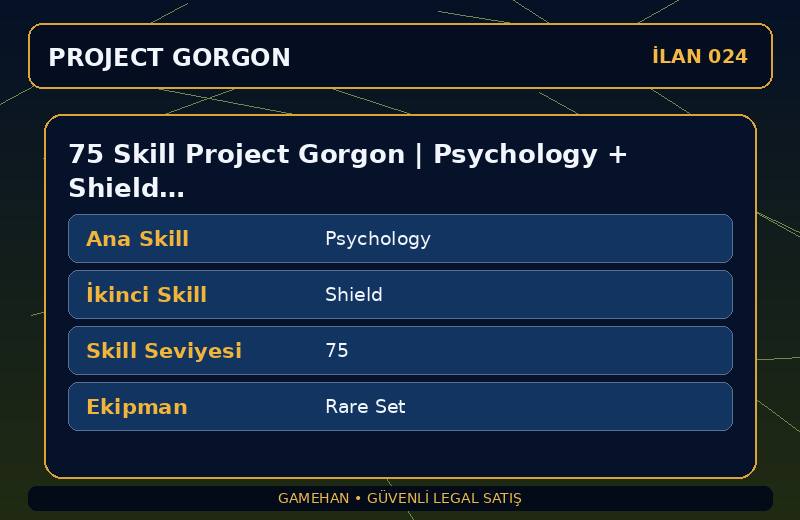 75 Skill Project Gorgon | Psychology + Shield | Rare Set | Cooking